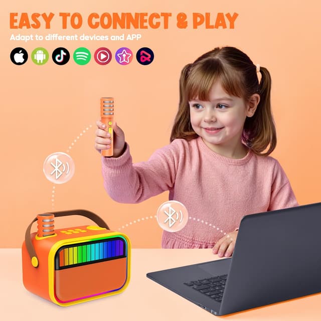 Thumbnail 6 de Ankuka Karaoke Machine portable Bluetooth speaker with 2 mics 🎤