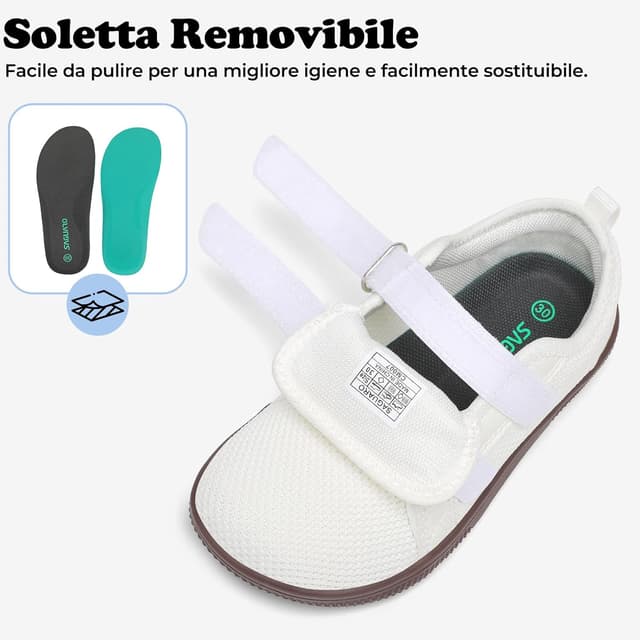 Thumbnail 6 de SAGUARO Scarpe Barefoot Bambini sneaker minimaliste con punta ampia e chiusura a strappo (Gr. 25-35)