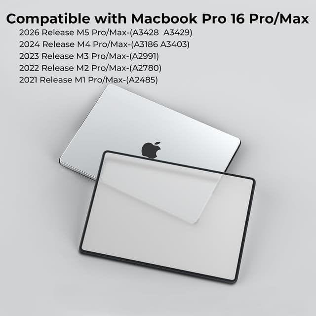 Detalle 2 de BlueSwan MacBook Pro 16-inch Case (M1–M5 A-series) TPU Frame + Ultra-thin Matte Clear Cover