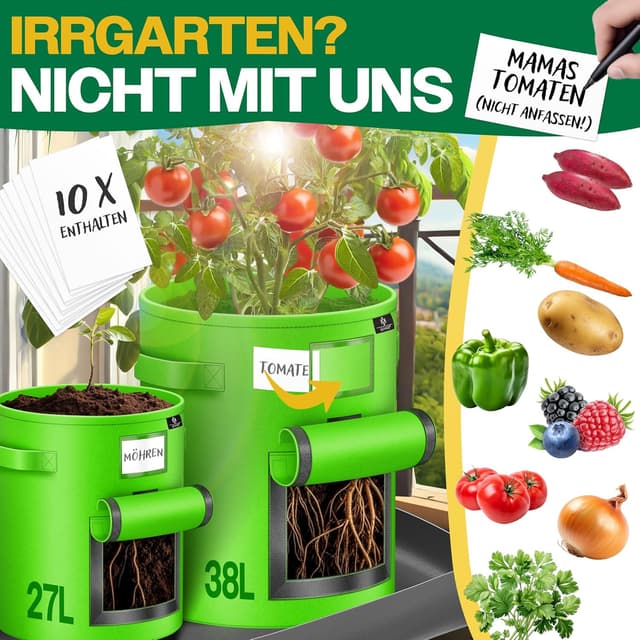 Thumbnail 7 de KESSER® Set de 6 Sacos para Sembrar Patatas 🌱