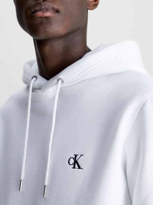 Detalle 1 de Calvin Klein Jeans CKJ Essential Hoodie Sweater for Men, White, XXL