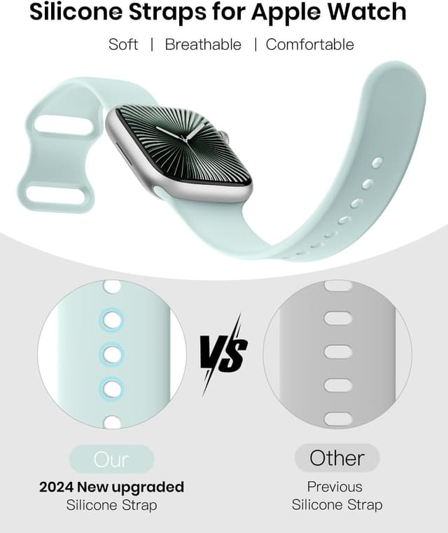 Detalle 2 de Apple Watch silicone strap 49mm Aquamarine