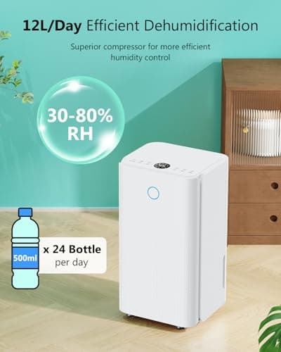 Detalle 2 de TOIOVCU 12 L/día Deshumidificador doméstico