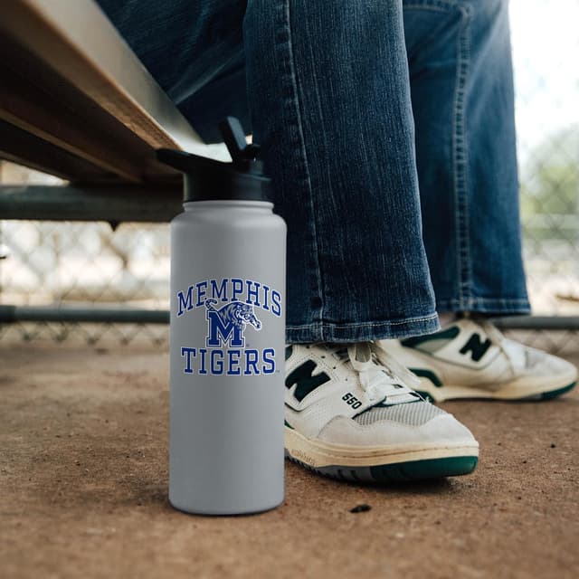 Thumbnail 3 de Logo Brands NCAA Memphis Tigers 34 oz Double-Wall Stainless Steel Quencher Bottle