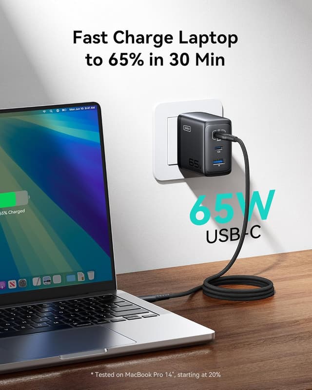 Detalle 2 de INIU 65W USB C Charger Block with 3 Ports