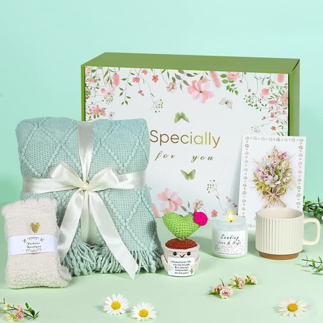 Detalle 2 de Geschenkkorb für Frauen mit Decke 7-teilig