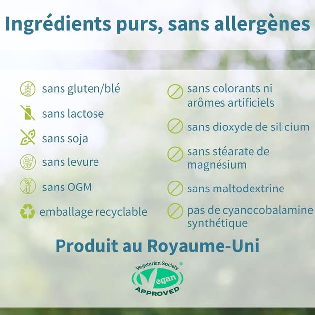 Detalle 1 de Igennus Complexe de vitamine B12 sublinguale (méthylcobalamine, adénosylcobalamine, hydroxocobalamine) 1000 mcg – 180 doses