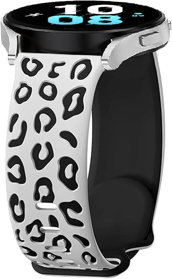 Detalle de 18mm Leopard silicone watch strap