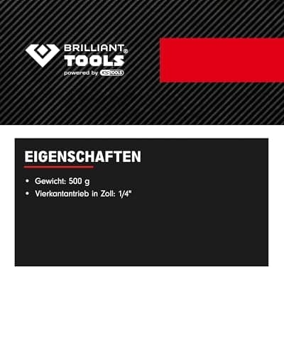 Detalle de BRILLIANT Carraca 1/4" llave de impacto 35 Nm