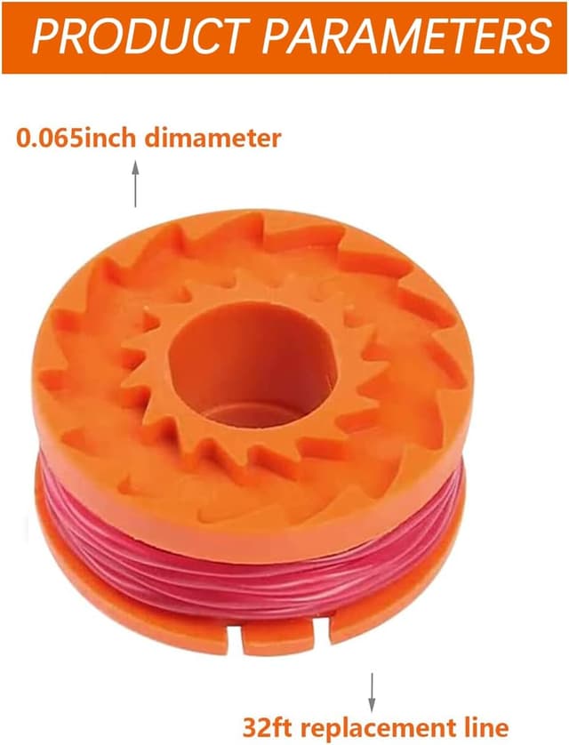 Detalle 2 de Worx WA0004 strimmer spool 4 pack