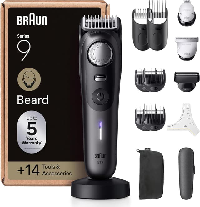 Detalle de Braun Series 9 BT9565: Recortadora de Barba Resistente al Agua ✂