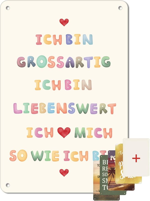 Imagen de BERLIG Metallschild 30x20 cm Vintage Motivationsschild en OfertitasTOP