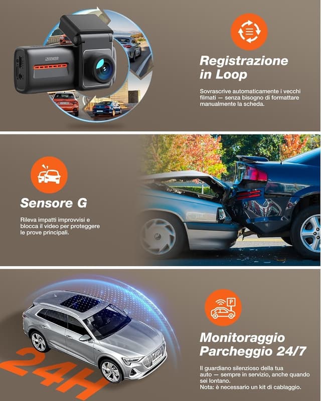 Thumbnail 5 de iZEEKER 4K Dash Cam 2,99"