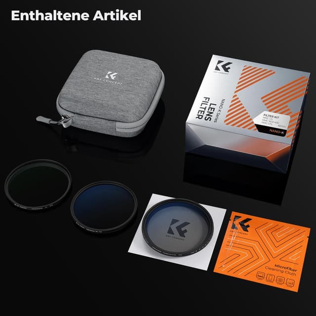 Thumbnail 6 de K&F CONCEPT Filterset 52 mm Variabler ND2-400 + CPL + UV (Nano Klear) inkl. Filterkoffer
