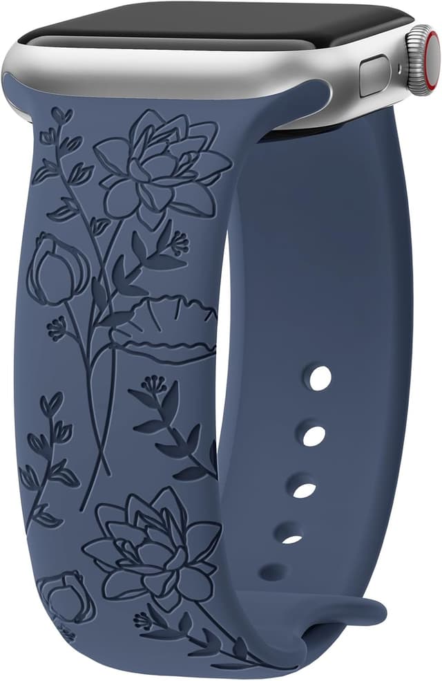Detalle de Yoohoo Floral engraved strap, for Apple Watch 38mm