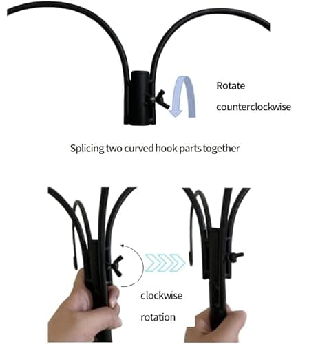Detalle 2 de QUZGVEXA adjustable bird feeder pole with multi-hook hanging station (223cm)