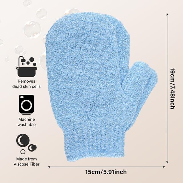 Detalle de Exfoliating gloves 12pc bamboo mitts
