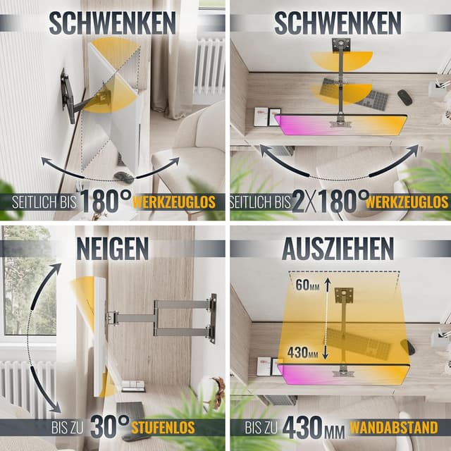 Thumbnail 2 de RICOO S2911 Monitorhalterung 13–34 Zoll