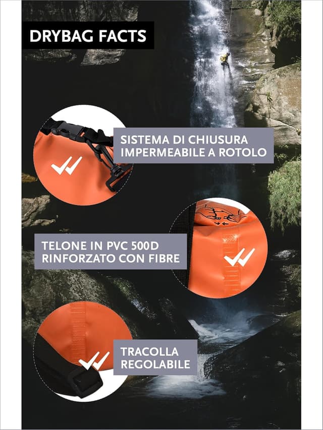 Detalle 2 de DonDon Dry Bag impermeabile 30 l