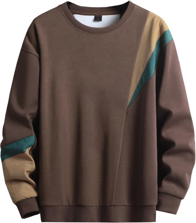 Detalle de Herren Sweatshirt Rundhals Covisoty 80 % Baumwolle