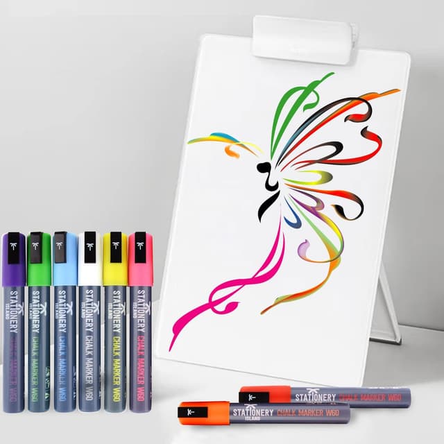 Thumbnail 6 de Stationery Island Rotuladores Tiza Líquida Biselada 8 Colores 🎨