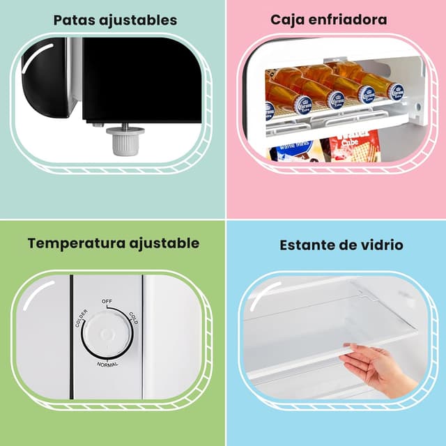 Detalle 2 de Comfee RCD93BL2EURT 93L refrigerador retro