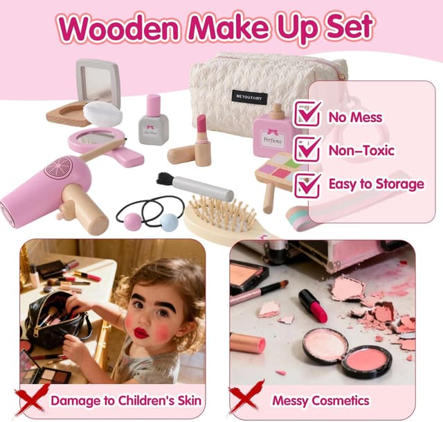 Thumbnail 6 de Smartwo Holz Schminke 19 Teile Set