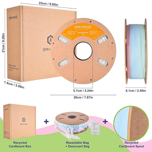 Thumbnail 5 de ERYONE Matte PLA Filament 1.75mm 1kg
