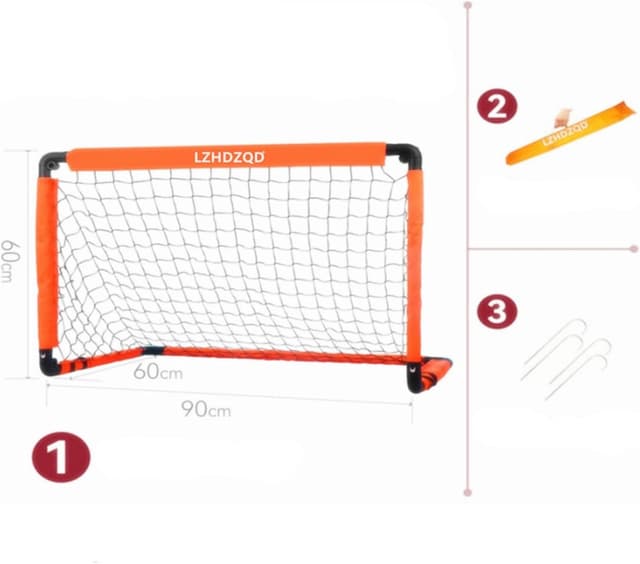 Detalle 2 de LZHDZQD Klappbares Fußballtor 90x60x60 cm