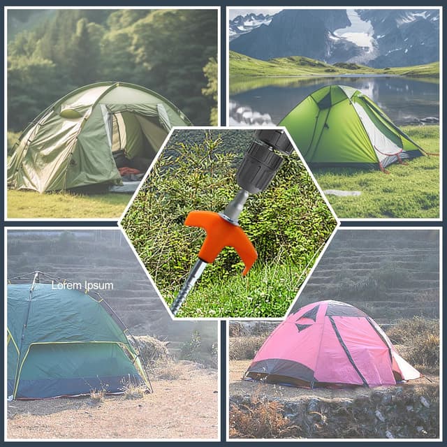 Thumbnail 4 de 20 Pcs 8in Heavy Duty Tent Pegs with Case ⛺