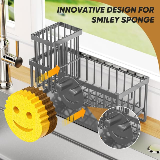 Thumbnail 3 de Taugast Sponge Holder Smiley Face, Self-Draining 🧽