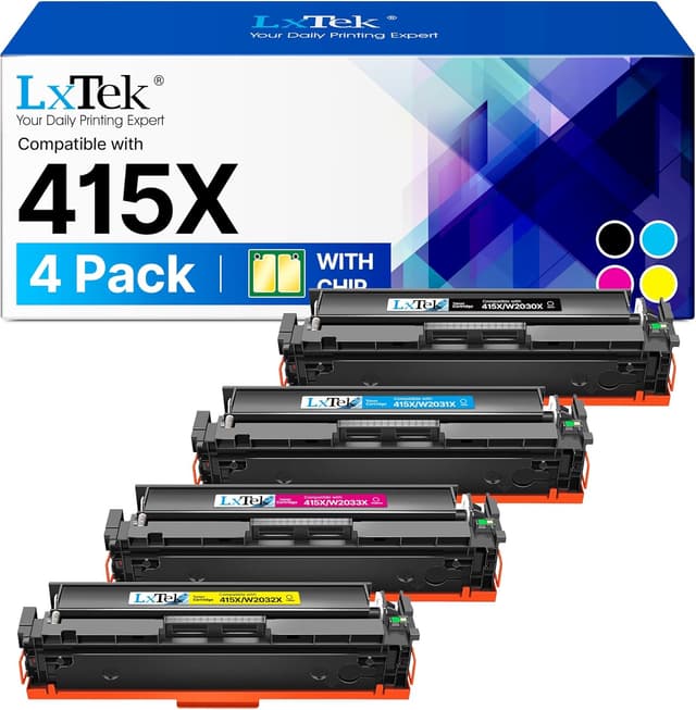 Detalle de LxTek 415X Toner Multipack (4er-Set) für HP Color LaserJet Pro MFP M479fdw & weitere Modelle