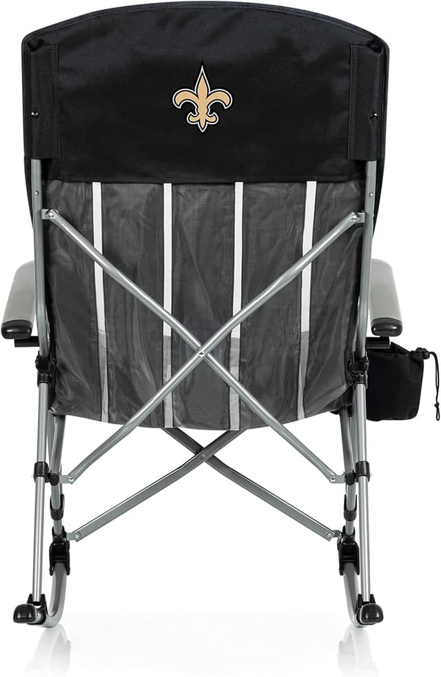 Detalle de Picnic Time NFL Unisex-Adult Outdoor Rocking Camp Chair (New Orleans Saints) — XL Heavy-Duty Camping Chair