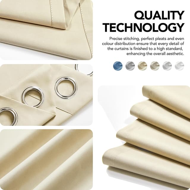 Thumbnail 4 de Deconovo Full Blackout Curtains 132x214cm