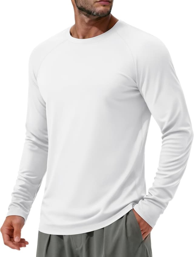 Detalle de MAGCOMSEN Men’s Sun UV Protection Long Sleeve T-shirt (UPF 50+) for Outdoor Use