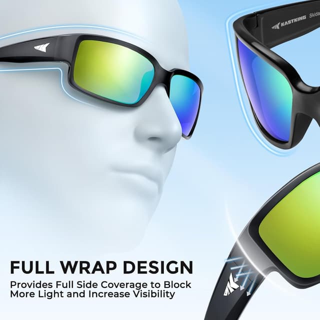 Detalle de KastKing Skidaway Polarized Sport Sunglasses with UV Protection