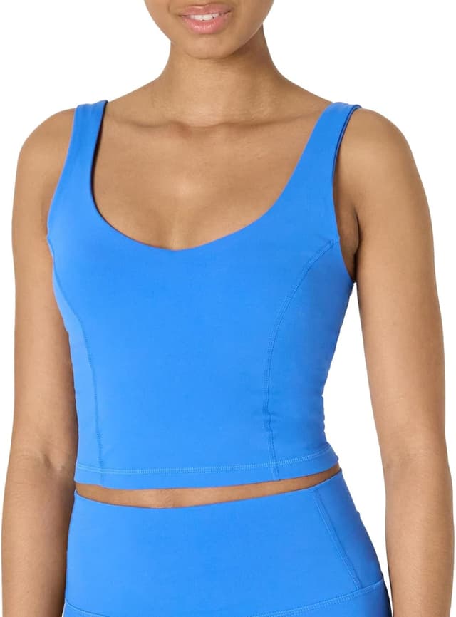 Detalle de Amazon Essentials Femme Débardeur court de sport FormFlex Ultra Doux avec soutien-gorge intégré