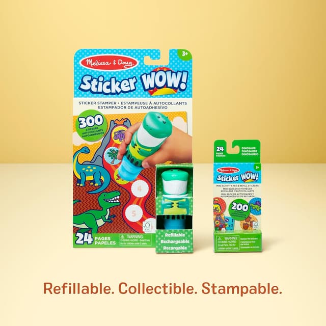 Thumbnail 6 de Melissa & Doug Sticker Wow Stempel-Set Dinosaurier mit Nachfüllset (500 Sticker) – ab 3 Jahren
