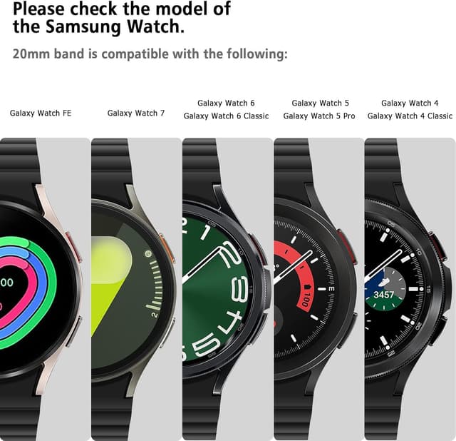 Detalle 1 de Samsung Galaxy Watch strap, 20 mm silicone