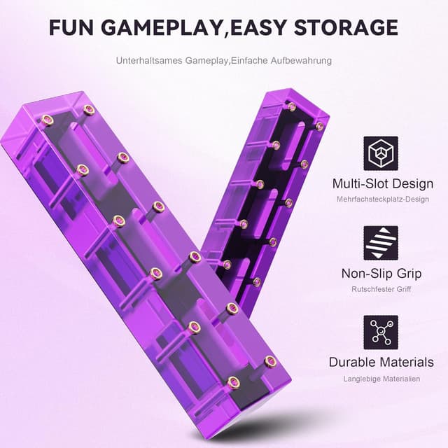 Detalle de CyeeLife Présentoir de fléchettes en acrylique pour 12 fléchettes (violet)