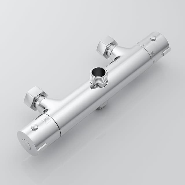 Detalle 2 de MORADO Duscharmatur mit Thermostat und 2 Auslässen (3/4" und 1/2" BSP), verchromt