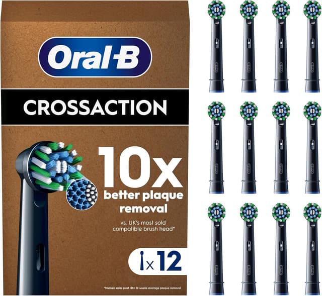 Detalle de Oral-B Pro Cross Action Toothbrush Heads 12-pack 🪥