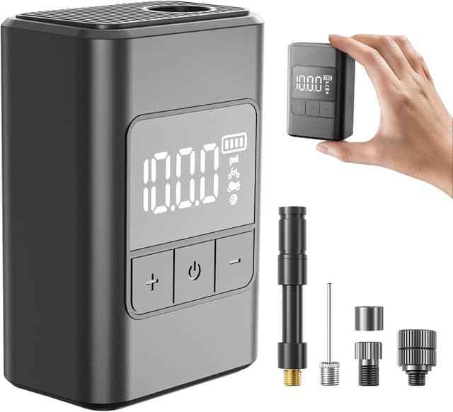Imagen de Mini Electric Bike Pump 120 PSI portable pump en OfertitasTOP