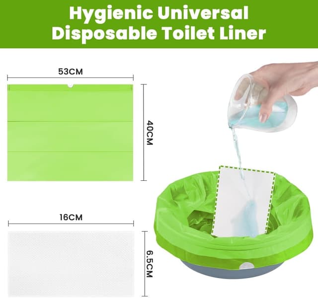 Detalle 2 de ACWOO Sac Hygiénique Chaise Percée 50Pcs 53x40cm