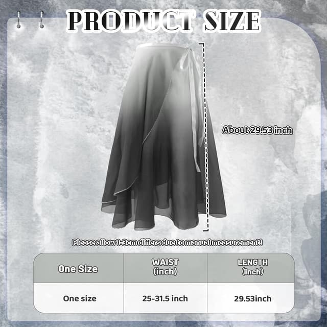 Detalle de Jupe danse classique portefeuille 75 cm