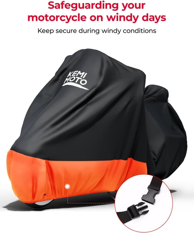 Detalle de KEMIMOTO 420D motorcycle cover 2000 mmH2O