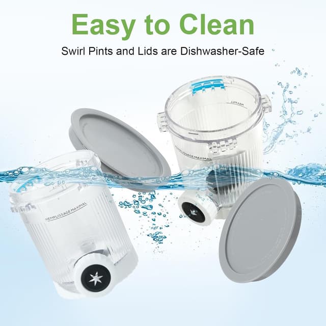 Thumbnail 5 de PCTTOIL 4 Stück Ninja Creami Swirl Behälter NC700