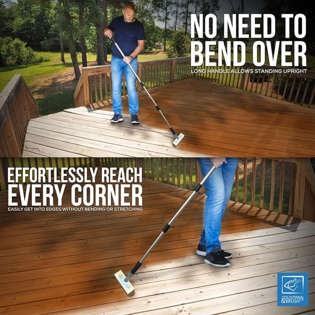 Detalle 2 de Decking Stain Brush Kit with Metal Handle (7" kit) + Extra Brush Head + 3" Paint Brush