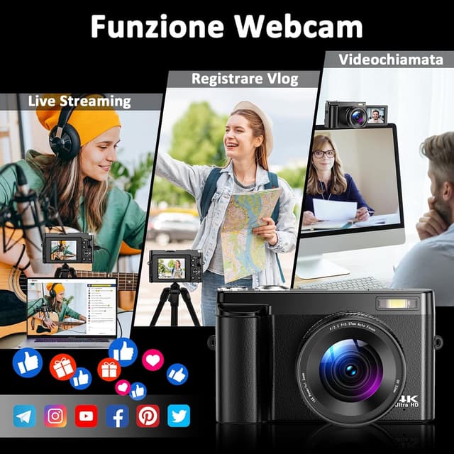 Thumbnail 6 de Fotocamera Digitale 4K 48MP