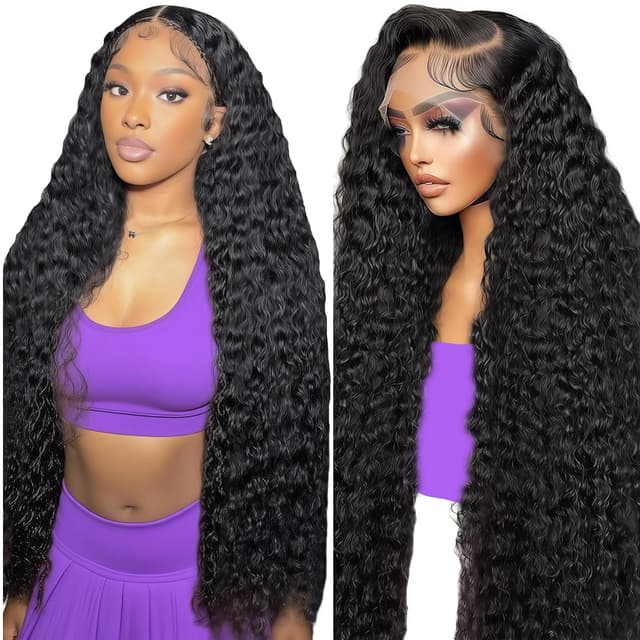 Detalle de 30 Inch Deep Wave 13x6 HD Lace Front Wig (12A Brazilian Virgin Human Hair) Glueless